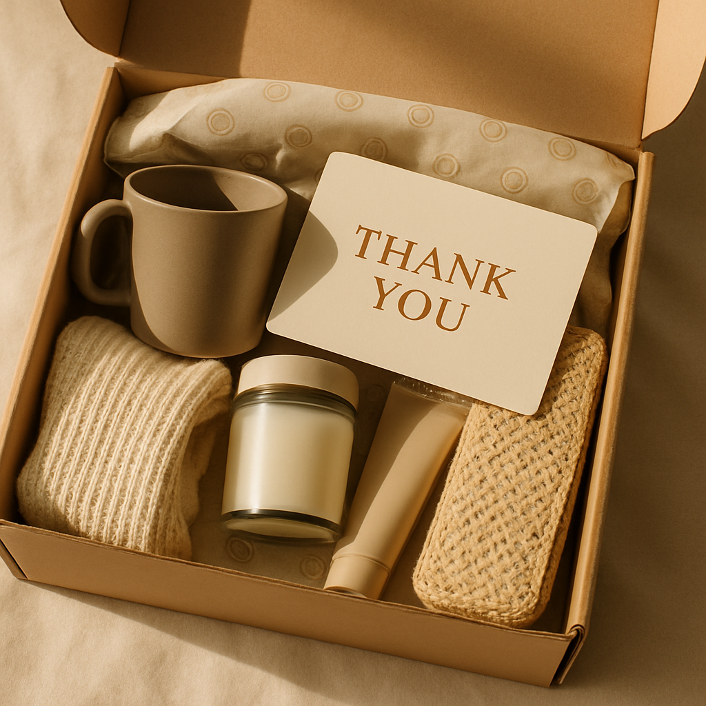 Branded subscription box with curated contents